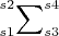 $$\sideset{_{s1}^{s2}}{_{s3}^{s4}}\sum$$