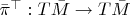 $\bar \pi^\top: T\bar M\to T\bar M$