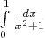 $\int\limits_0^1 \frac{dx}{x^2+1}$