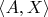 $\langle A, X \rangle$