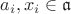 $a_i,x_i\in\mathfrak{a}$