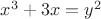 $x^3+3x=y^2$