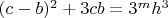 $(c-b)^2+3cb=3^mh^3$