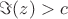 $\Im(z) > c$