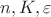 $n,K,\varepsilon$