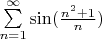 $\sum\limits_{n=1}^{\infty} \sin (\frac {n^2+1}{n})$