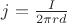 $j=\frac I{2\pi rd}$