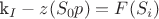 k_{I} - z(S_{0}p)=F(S_{i})