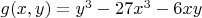 $g(x,y)=y^3-27x^3-6xy$