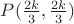$P(\frac{2k}{3},\frac{2k}{3})$