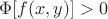 $\Phi[f(x,y)]>0$