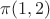 $\pi(1,2)$