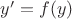 $y'=f(y)$