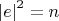 \[
\left| e \right|^2  = n
\]