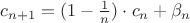 $c_{n+1} = (1 -\frac{1}{n} ) \cdot c_n + \beta_n$