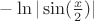 $-\ln|\sin(\frac{x}{2})|$