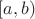 $ [a, b) $