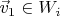 $\vec v_1 \in W_i$