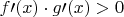 $f\prime(x)\cdot g\prime(x)>0$
