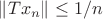 $\|Tx_n\|\le 1/n$
