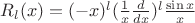 $R_l(x) = (-x)^l(\frac{1}{x}\frac{d}{dx})^l \frac{\sin x}{x}$