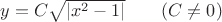 $y=C\sqrt{|x^2-1|}\qquad(C\neq 0)$