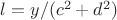 $l=y/(c^2+d^2)$