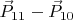 $\vec{P}_{1 1}-\vec{P}_{1 0}$