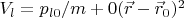 $V_l=p_{l 0}/m+0(\vec r-\vec r_0)^2$