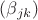 $(\beta_{jk})$
