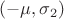 $\[( - \mu ,{\sigma _2})\]$