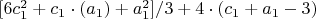 $[6c_1^2+c_1\cdot(a_1)+a_1^2]/3+4\cdot(c_1+a_1-3)$