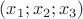 $(x_1; x_2; x_3)$