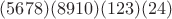 $(5 6 7 8)(8 9 10)(1 2 3)(2 4)$