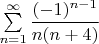 $\sum\limits_{n=1}^\infty\dfrac{(-1)^{n-1}}{n(n+4)}$