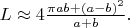 $ L\approx 4{\frac {\pi ab+(a-b)^{2}}{a+b}}.$