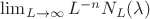 $\lim_{L\to \infty} L^{-n}N_L(\lambda)$