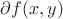 $\partial f(x, y)$