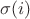 $\sigma(i)$
