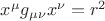 $x^\mu g_{\mu\nu} x^\nu=r^2$