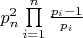 $p_n^2\prod\limits_{i = 1}^n {\frac{{{p_i} - 1}}{{{p_i}}}} $