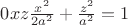 $0xz эллипс \frac {x^2} {2a^2} + \frac{z^2} {a^2} =1 $