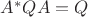 $A^* Q A=Q$