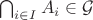$\bigcap_{i\in I}A_i\in\mathcal G$