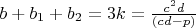 $b+b_1+b_2=3k=\frac{c^2d}{(cd-p)}$