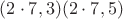 $(2\cdot7, 3) (2\cdot7, 5)$