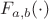 $F_{a,b}(\cdot)$
