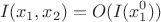 \[
I(x_1 ,x_2 ) = O(I(x_1^0 ))
\]