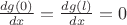$\frac {d g(0)} {d x}=\frac {d g(l)} {d x}=0