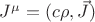 $J^\mu=(c\rho,\vec{J})$ $J^\mu=(c\rho,\vec{J})$